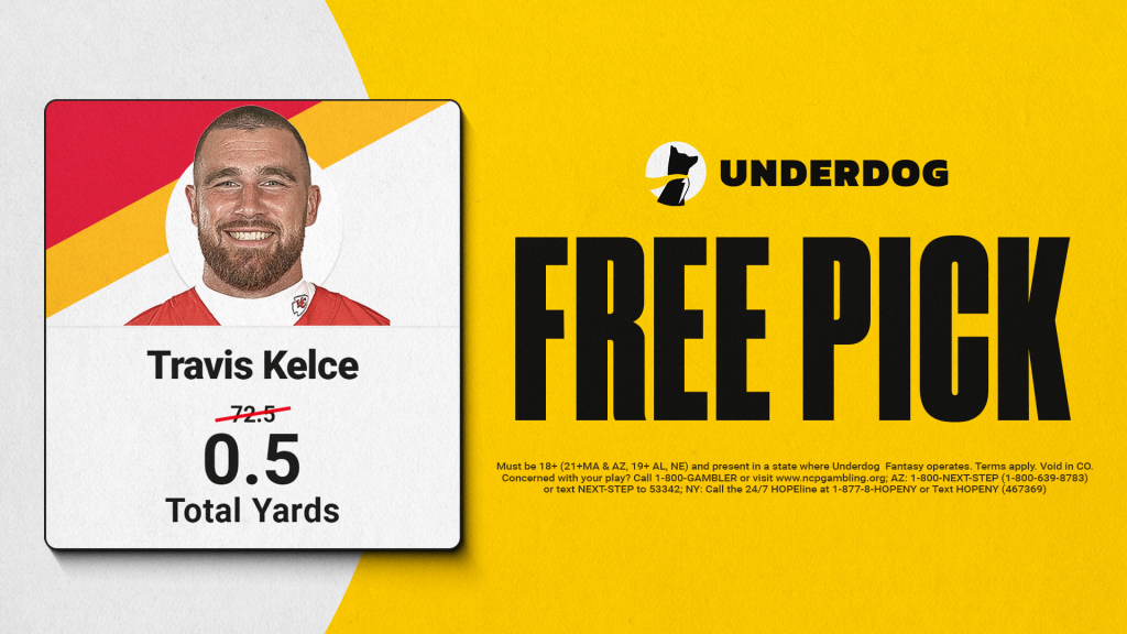 travis kelce free pick on underdog fantasy for nfl week 1 promo 